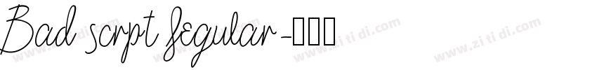 Bad scrpt fegular字体转换